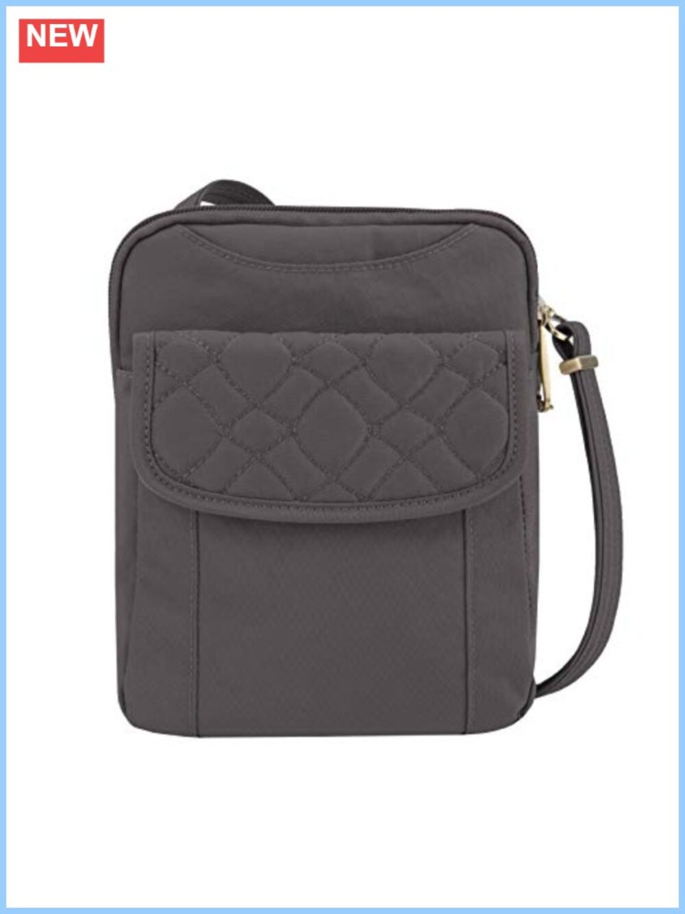 Travelon Anti-Theft Quilted Slim Pouch Crossbody Bag RFID